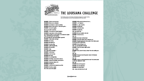 The Louisiana Challenge (Skit)